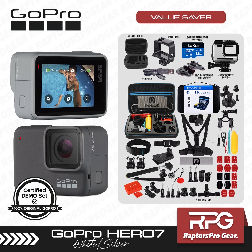 GoPro HERO7 / HERO 7 Silver 4K30 Action Camera Package (Used/ Certified ...