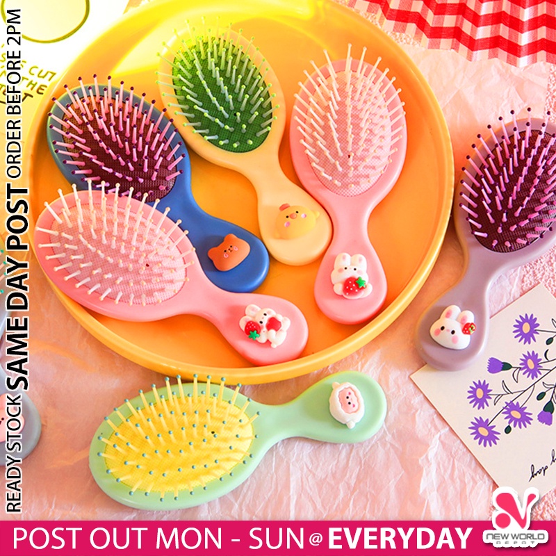 𝗔𝗡𝗧𝗜 𝗦𝗧𝗔𝗧𝗜𝗖 》Mini Air Cushion Comb Soft Bristle Head Scalp Massager ...