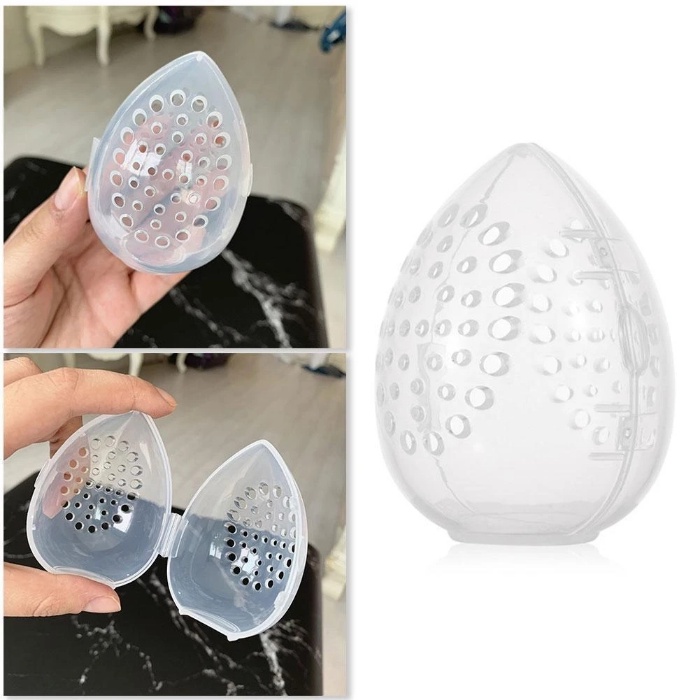 Beauty Egg Sponge Storage Box Cosmetic Powder Puff Holder Breathable ...