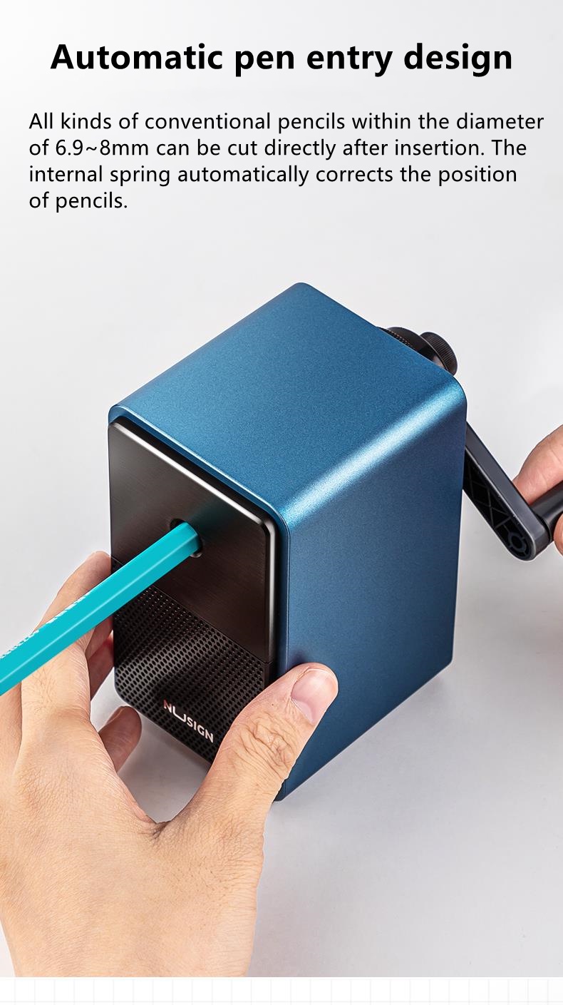 Deli Pencil Sharpener Adjustable Different Tip Sizes Long Lasting Blade ...