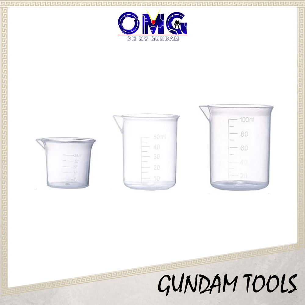 Gundam Tool Beaker 10ml 25ml 50ml 100ml Measure Container Measuring Cup ...