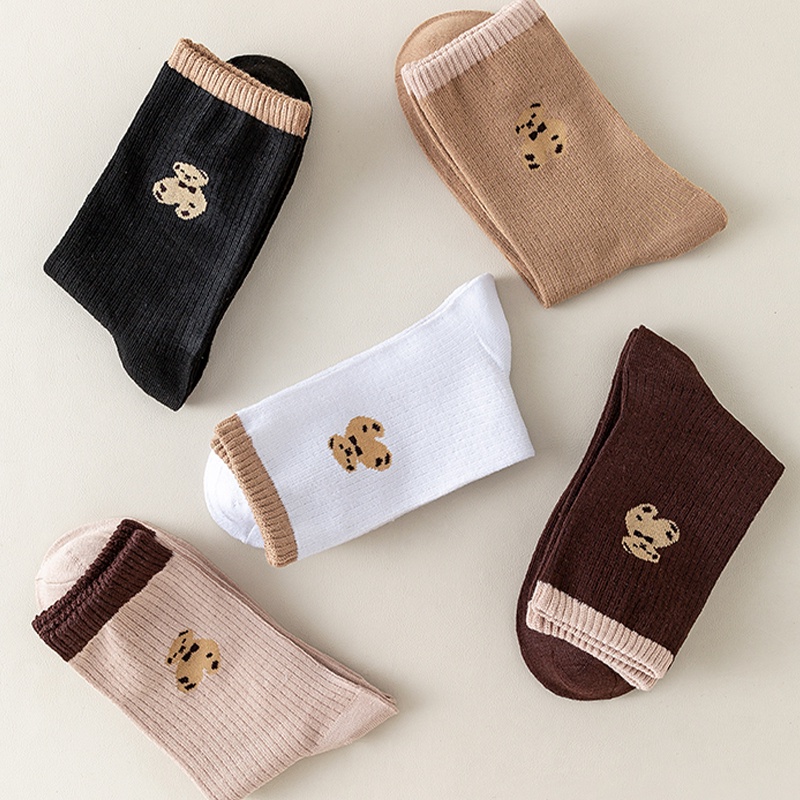 Women's Calf Heart Bow Socks – Y2K Cute Cotton Socks, Elastic & Sweat-Absorbing, Fits Shoe Size 5-8 For Loafers, Boots, Sneakers