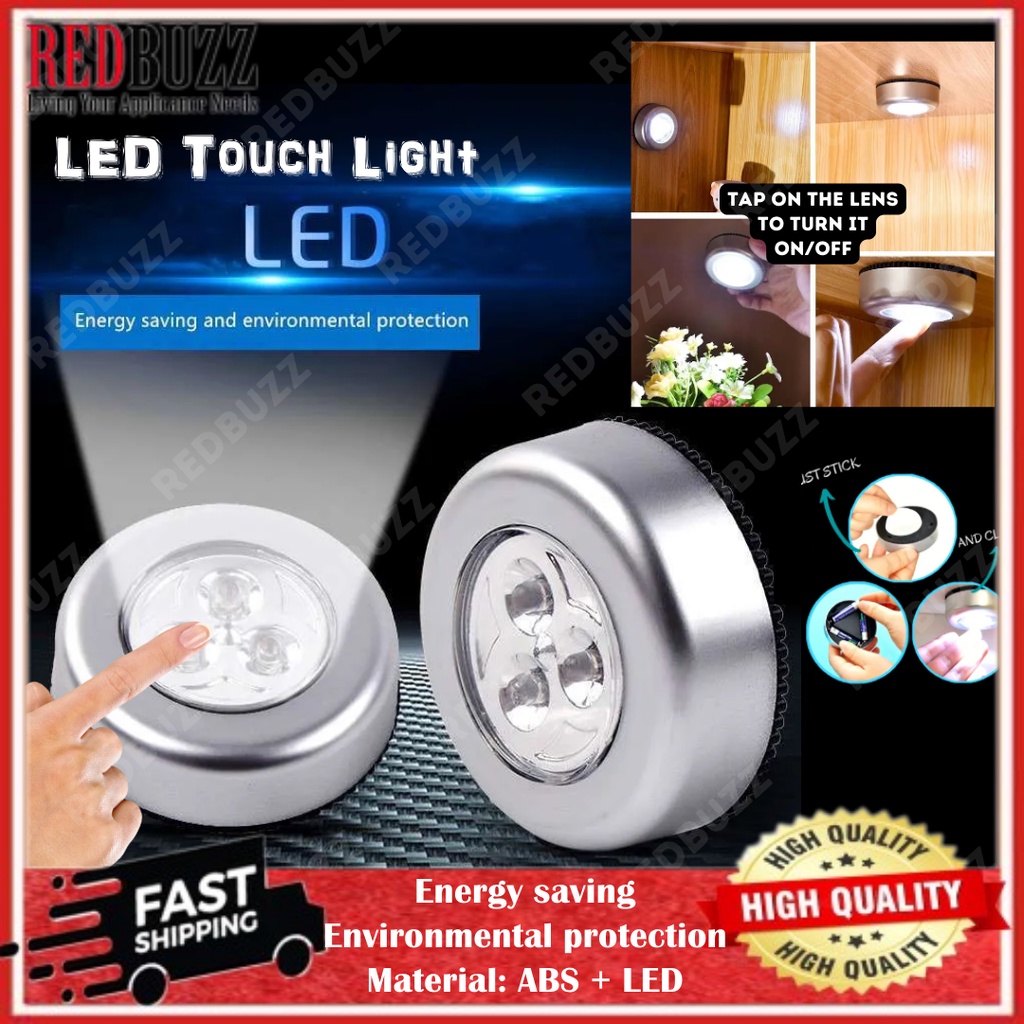 REDBUZZ Touch LED Light Push Closet Light Car Kitchen Stick Lamp Lampu ...