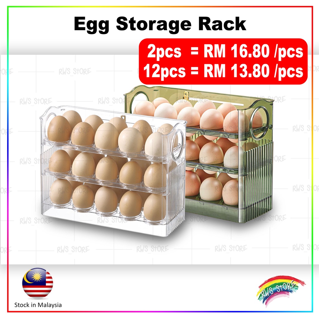 Egg Storage Rack 鸡蛋收纳架 Rak Penyimpanan Telur | Shopee Malaysia