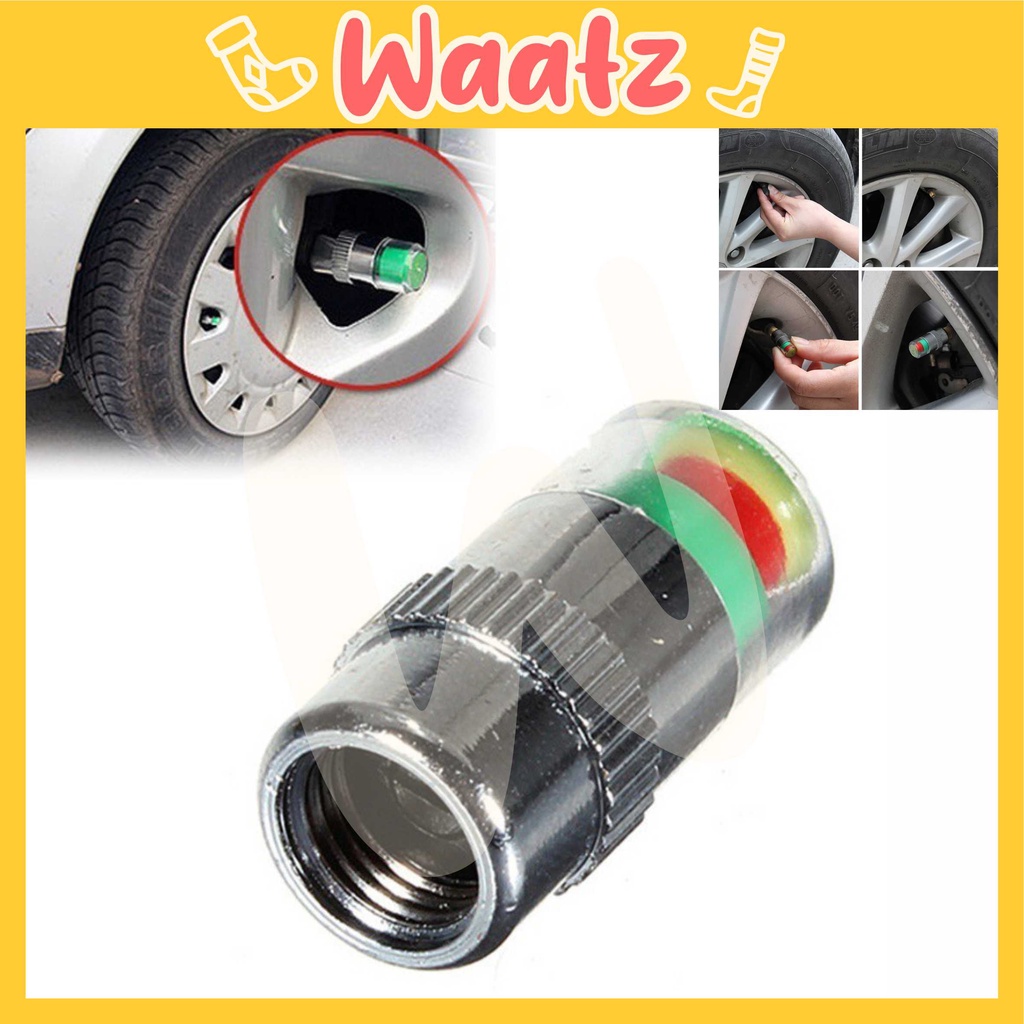 (CAR3) 4pcs Car Tire Tyre Alert air Pressure Gauge Valve Cap Monitor