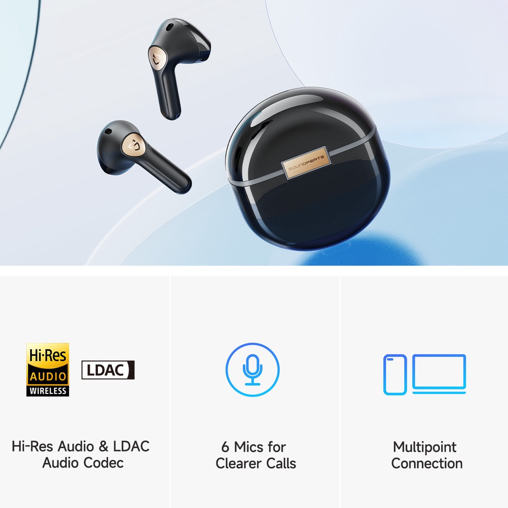 SoundPEATS Air 4 Lite Bluetooth 5.3 Hi-Res Audio , LDAC Codec True ...