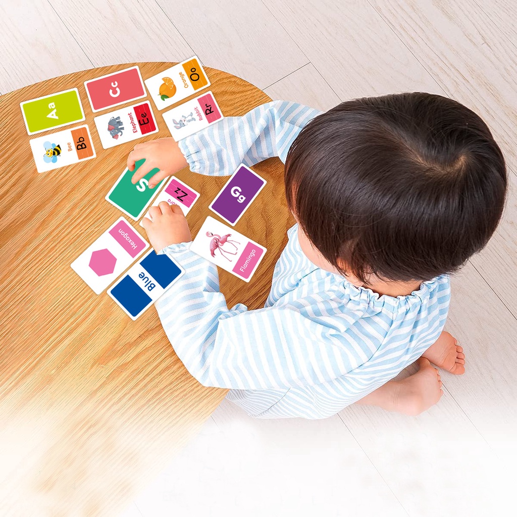 Children Abc Letter & Numbers & Shapes & Colors Flash Cards Alphabet ...