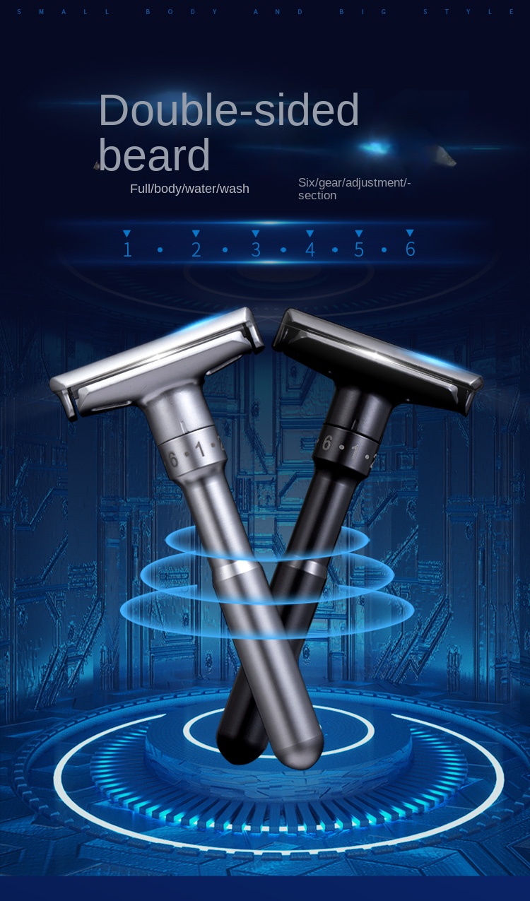 New Adjustable Safety Razor Mens Folding Shaving Double Edge Classic ...