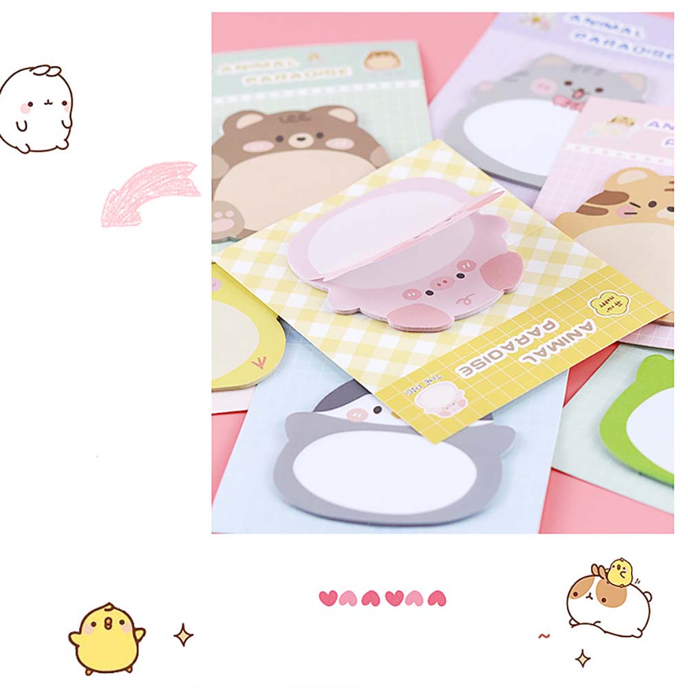 Cute Animals Standing Memo Sticky Notes Self-adhesive Notepad Memo Pad ...