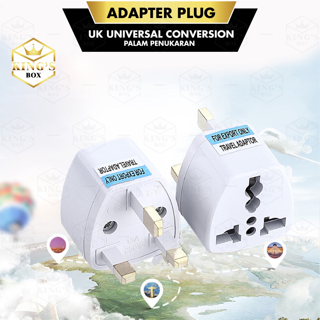 KGB Malaysia China British Europe Universal Travel 3 Pin Adapter Plug ...