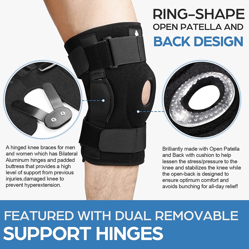 NEENCA Knee Brace Support Adjustable Compression Breathable Patella ...