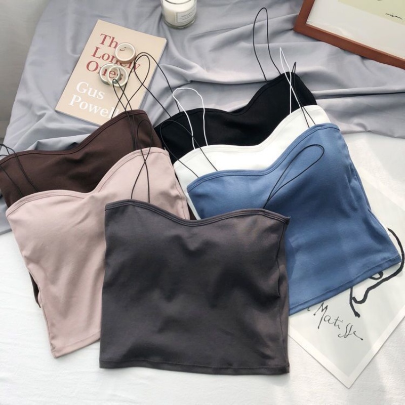 Kit 4 Women Bra Kit Threaded Cotton Sexy Inside and Outside Wear Bra ...