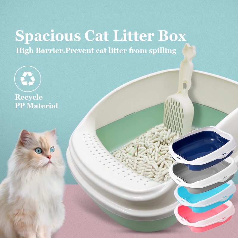Medium M PAWTALES Pet Cat Design Cat Litter Box Pet Toilet Box Tray