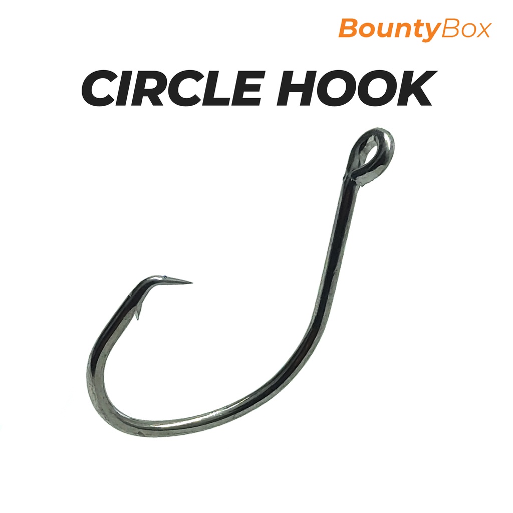 5 PCS] Circle Hook 1#-5/0# Bottom Fishing High Carbon Steel Lightweight  Kolam Pancing Patin Mata Kail Heavy Duty