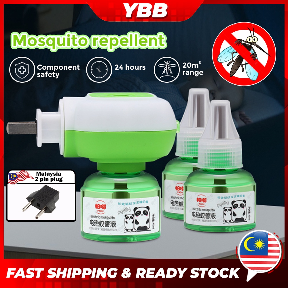 YBB Electric Mosquito Repellent Device & Liquid NonToxic Pregnant