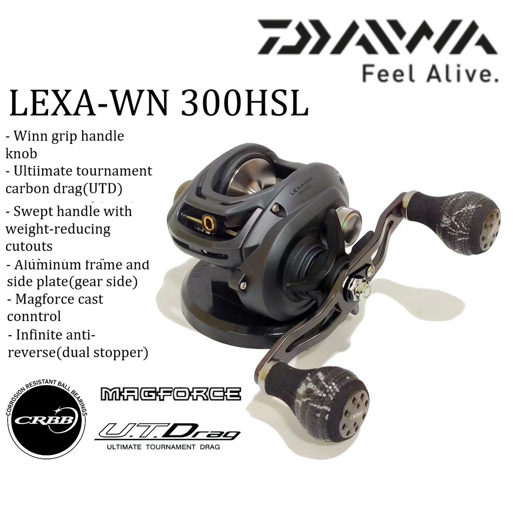 2020' DAIWA LEXA-WN 300 HSL BAITCASTING (BC) FISHING REEL