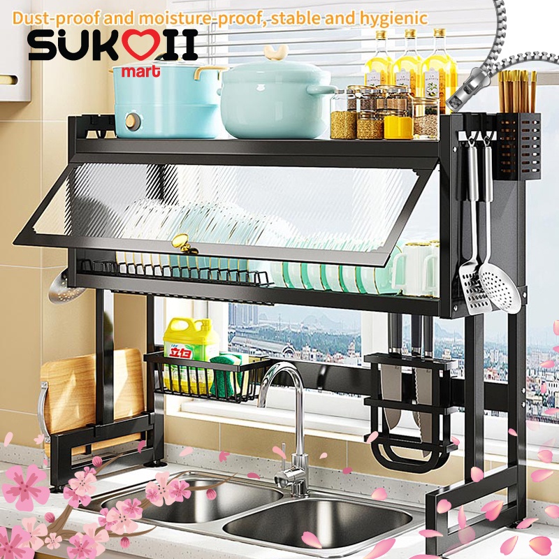 SKOI 85cm/95cm/105cm Kitchen Sink Rack With Cabinet Door Rack Knife ...