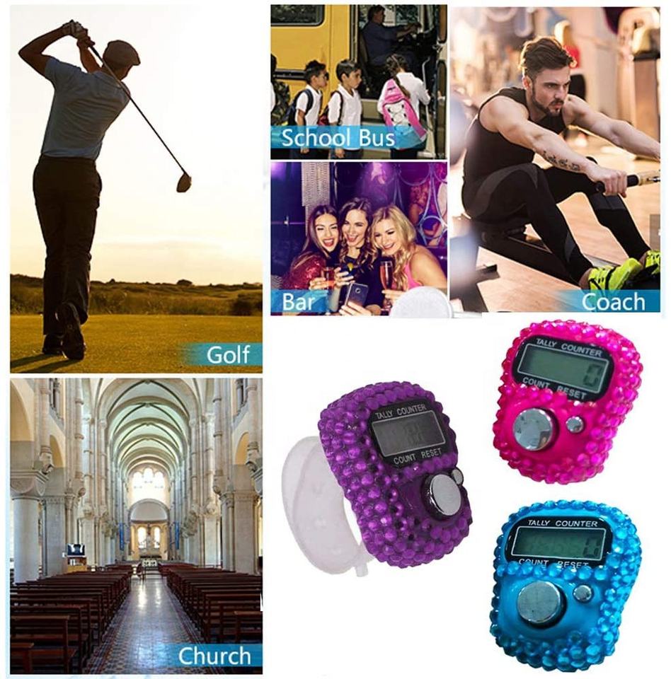 𝗠𝗔𝗫 𝟵𝟵𝟵𝟵𝟵 》5 Digits Display LCD Finger Counter Handheld Tally Counters ...