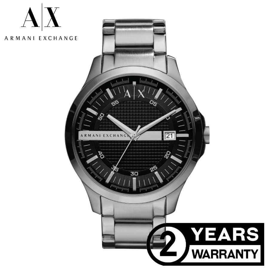 Official Warranty Armani Exchange AX2103 Men s Three Hand Date Grey Stainless Steel Watch Shopee Malaysia