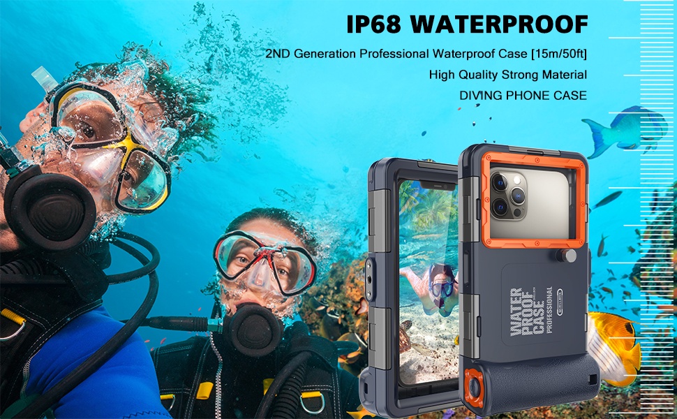 2 Generations Waterproof Diving Snorkeling Swimming Phone Protection ...