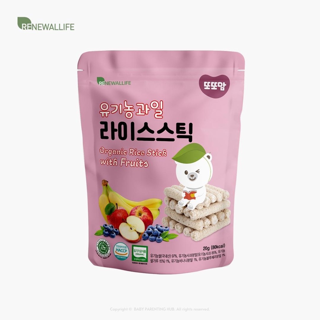Renewallife DDODDOMAM (07/08/2025) Fruits Organic Rice Stick 20grams ...