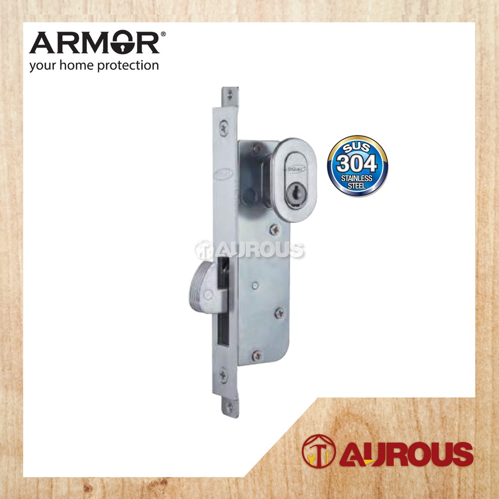 ARMOR STAINLESS STEEL HOOK LOCK SET WITH PROFILE CYLINDER ADL-41055 ...