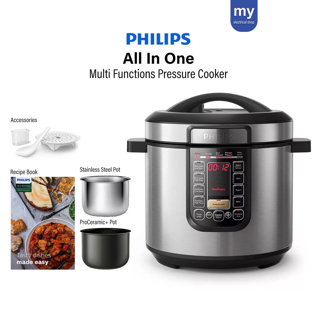 Philips HD2237/73 Electric Pressure Cooker All in one multicooker Multi Cooker Slow Cooker