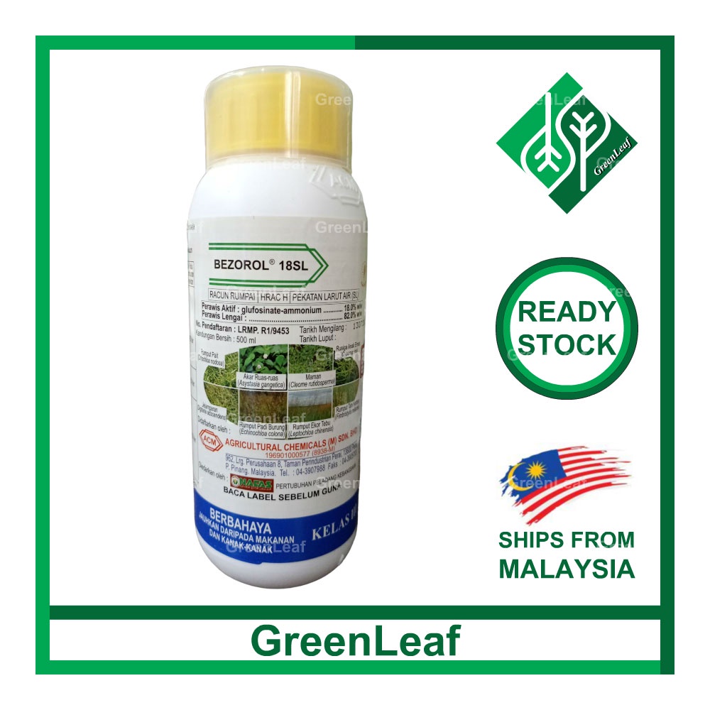 500ML Bezorol 18SL ACM Glufosinateammonium 18 GA Herbicide Racun