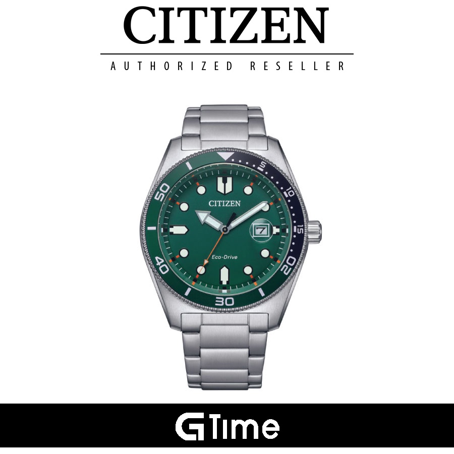 [Official Warranty] Citizen AW176880X Men's EcoDrive Green Dial