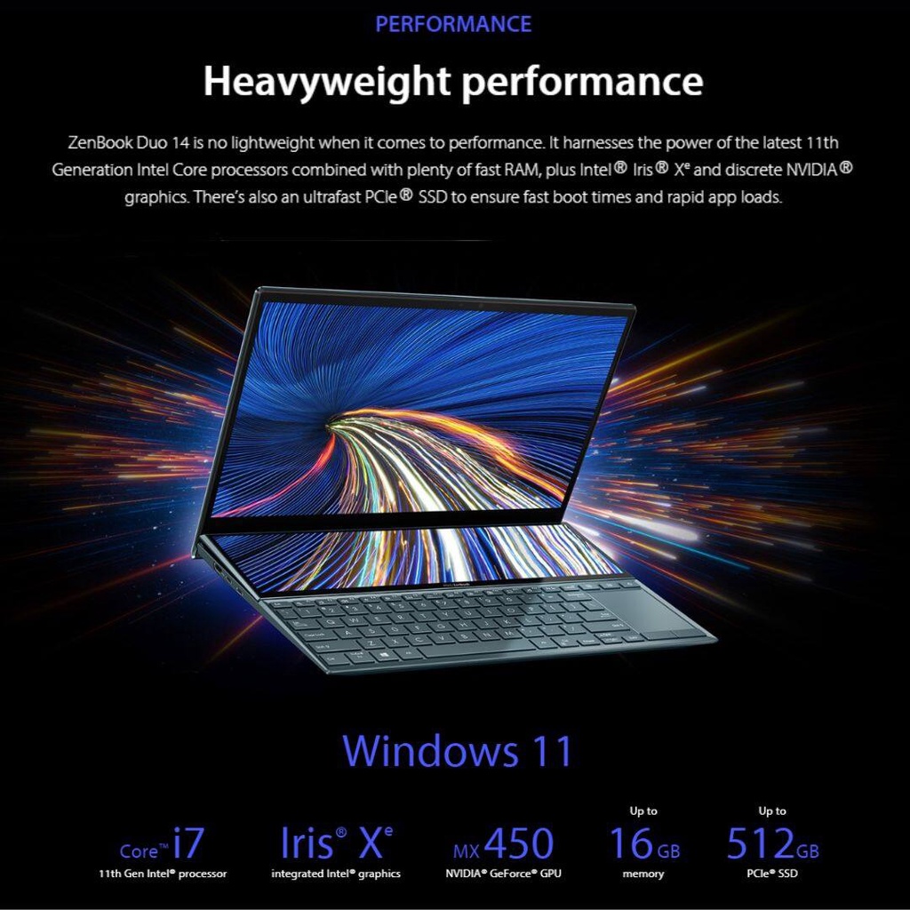 Intel Core I7 Asus Zenbook Duo 14 482 ASUS ZenBook Duo 14 (UX482EA