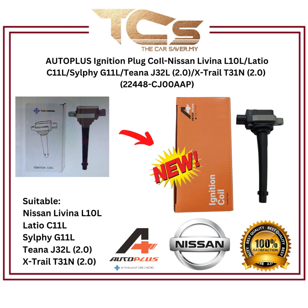 Tan Chong/ Autoplus Ignition Plug CoIlNissan Livina L10L/Latio C11L