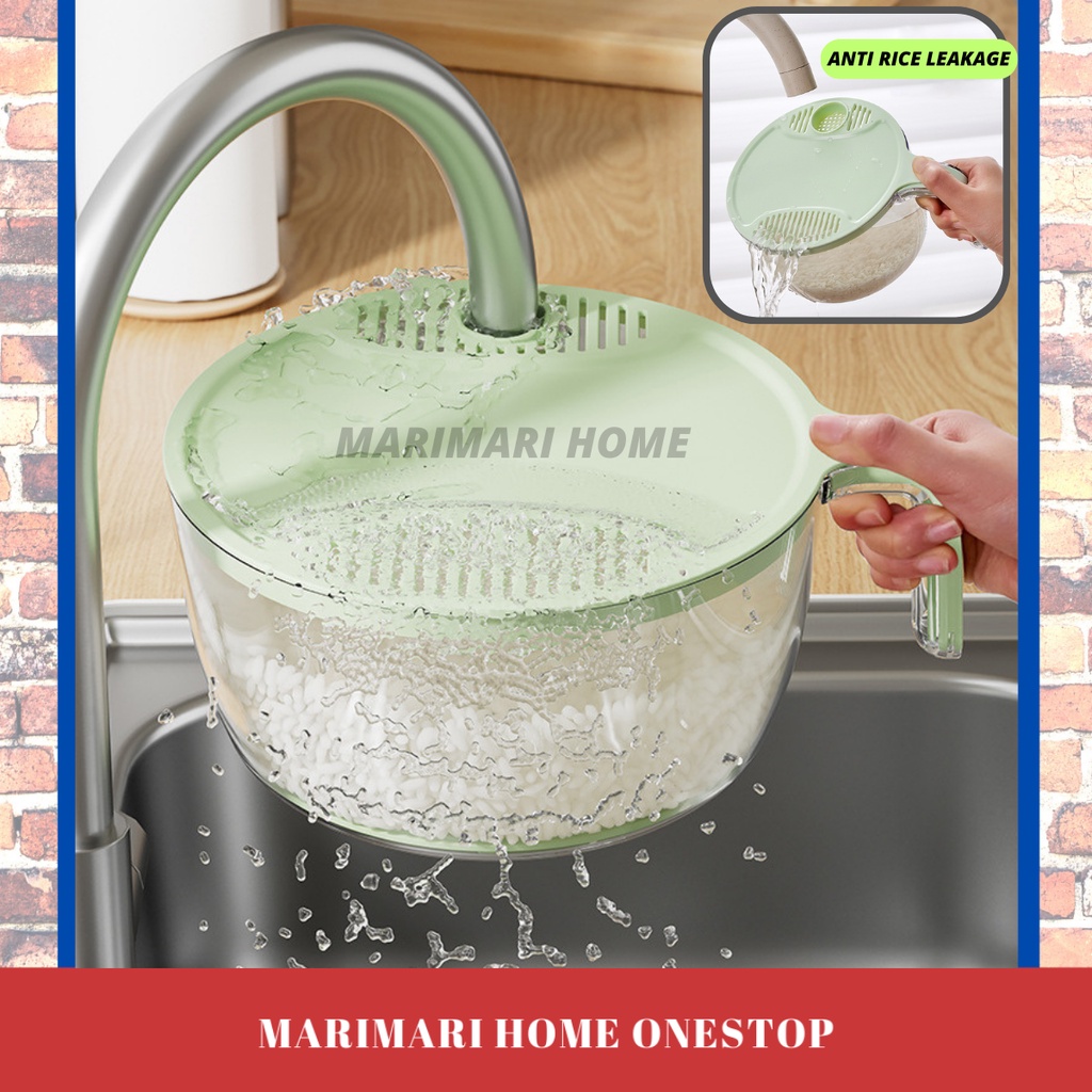 Rice Washer Vegetable Drain Basket Rice Filter Vegetable Strainer Fruit ...