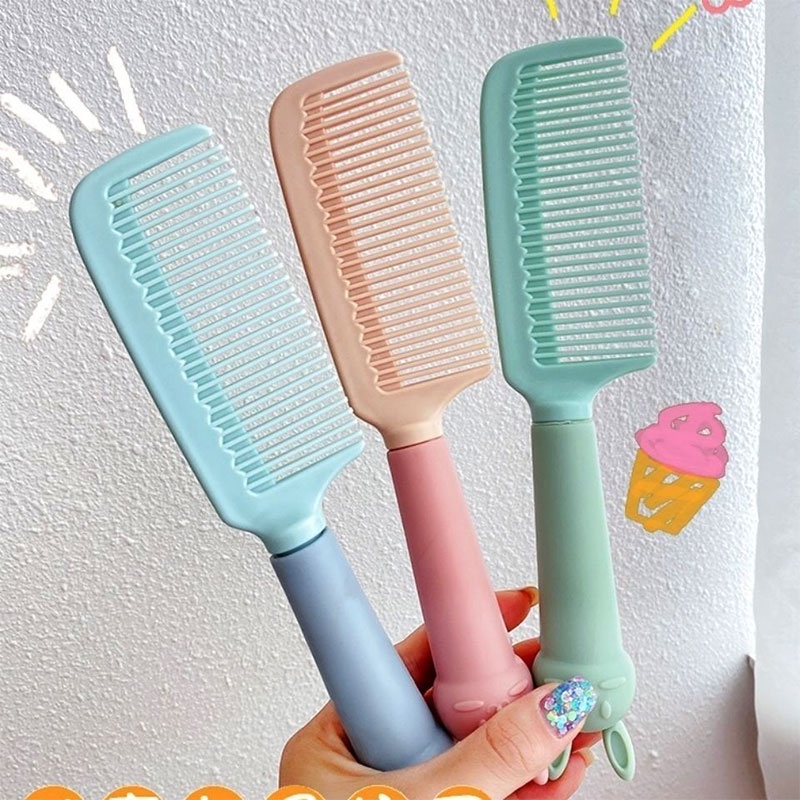 Cute Rabbit Design Silicone Handle Hair Comb Anti Slip Hairs Brush ...