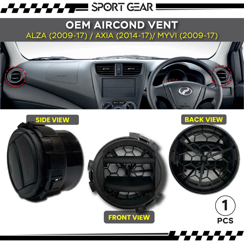 Car AIR COND VENT LOUVER BLOWER SIDE LEFT RIGHT Perodua Axia Alza Myvi
