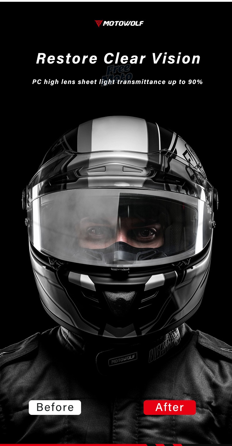 Rydeout Universal Anti-Fog Visor - Clear