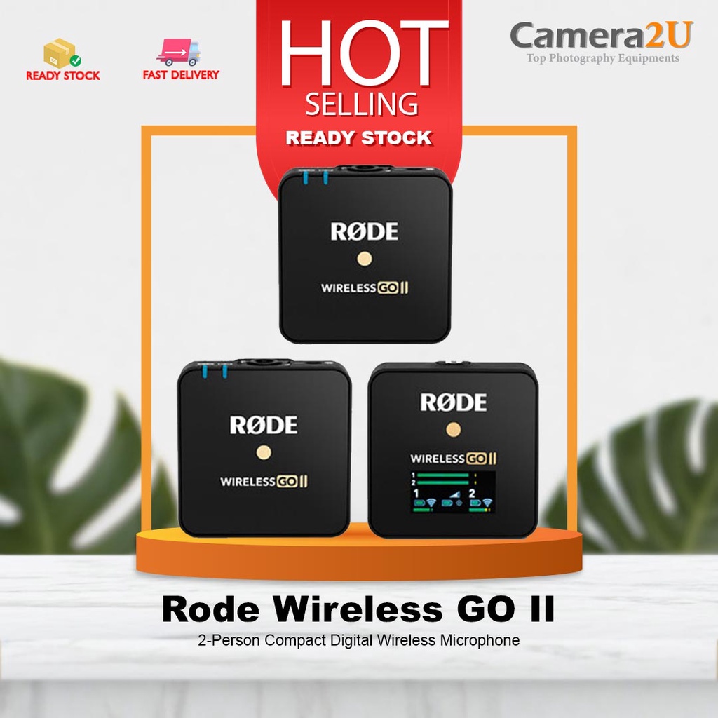 Rode Wireless GO II 2-Person Compact Digital Wireless Microphone  System/Recorder