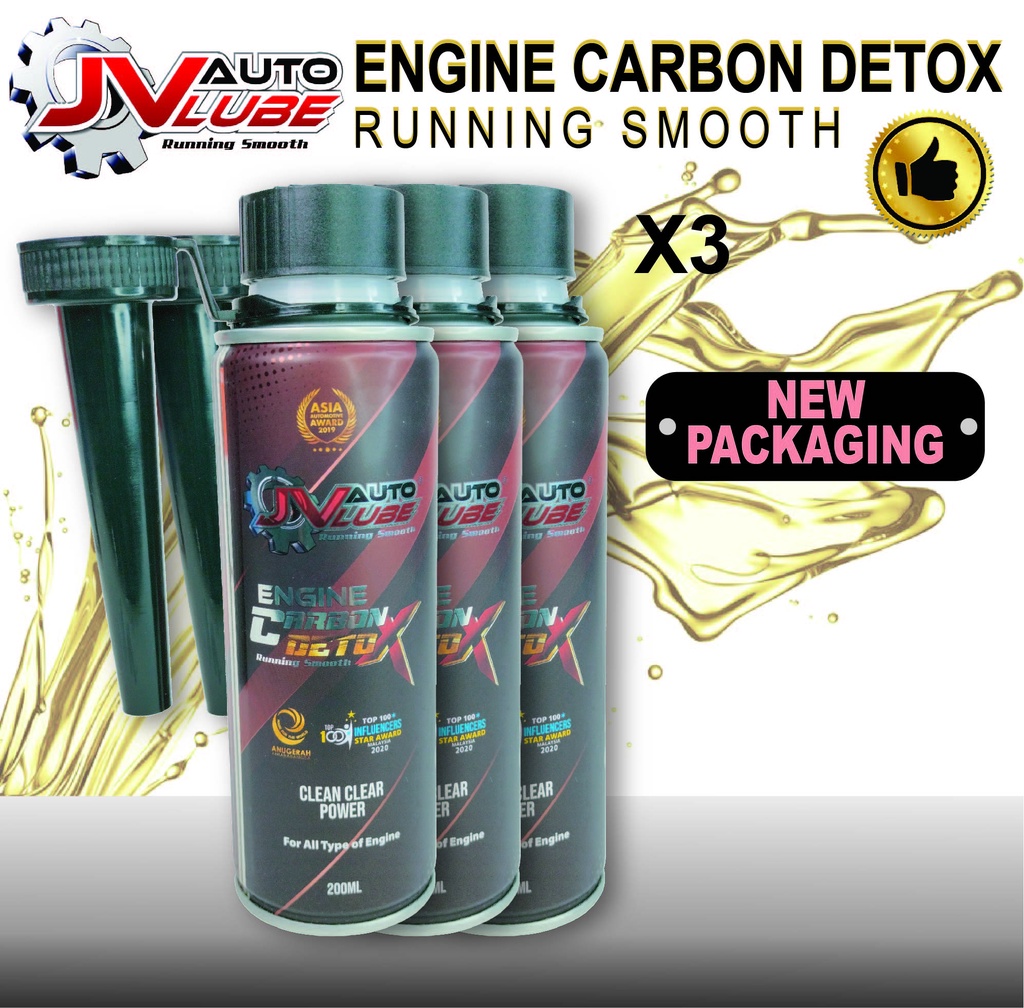 3 Bottle JV Auto Lube Engine Carbon Detox Running Smooth Original
