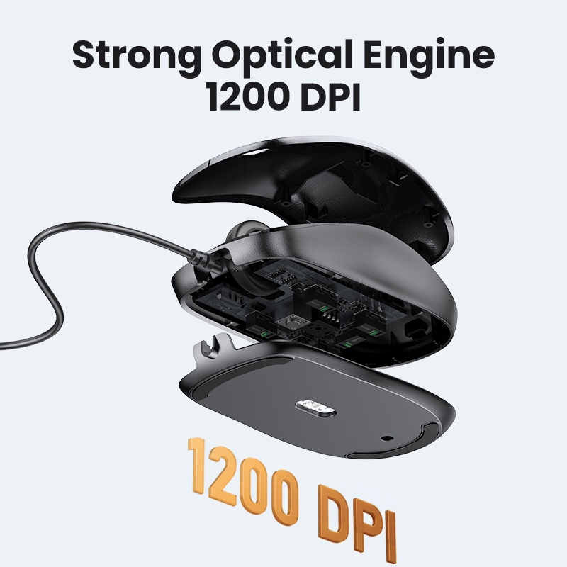 UGREEN Wired Mouse Ergonomic Mouse USB Mouse 1200 DPI Ergonomic Mouse ...