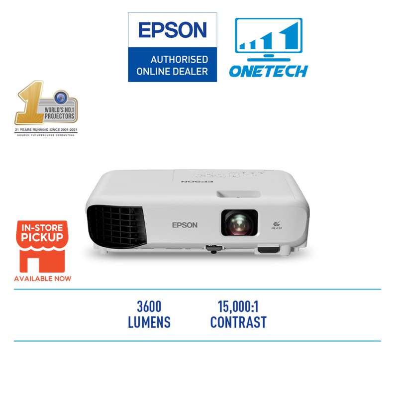 Epson EBE10 XGA 3600 / EBE01 XGA / EBW51 WXGA Lumens 3LCD Projector