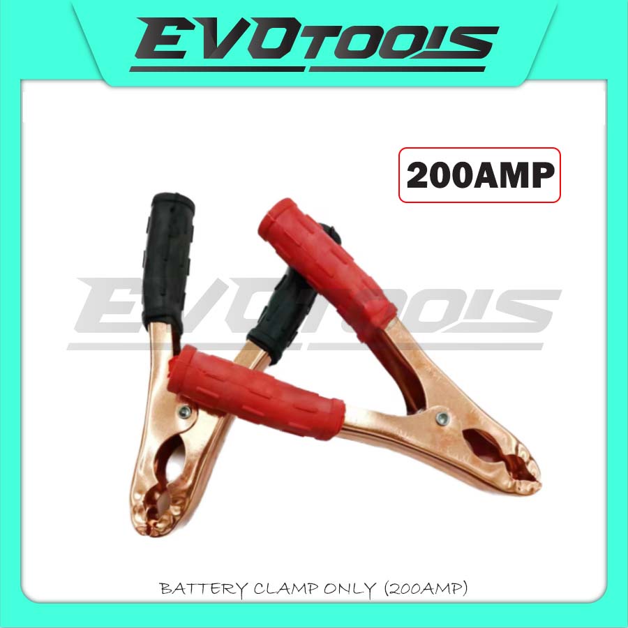 BATTERY CLAMP RED & BLACK 200AMP (2PCS/PACK)/ALLIGATOR CLAMP/RED BLACK