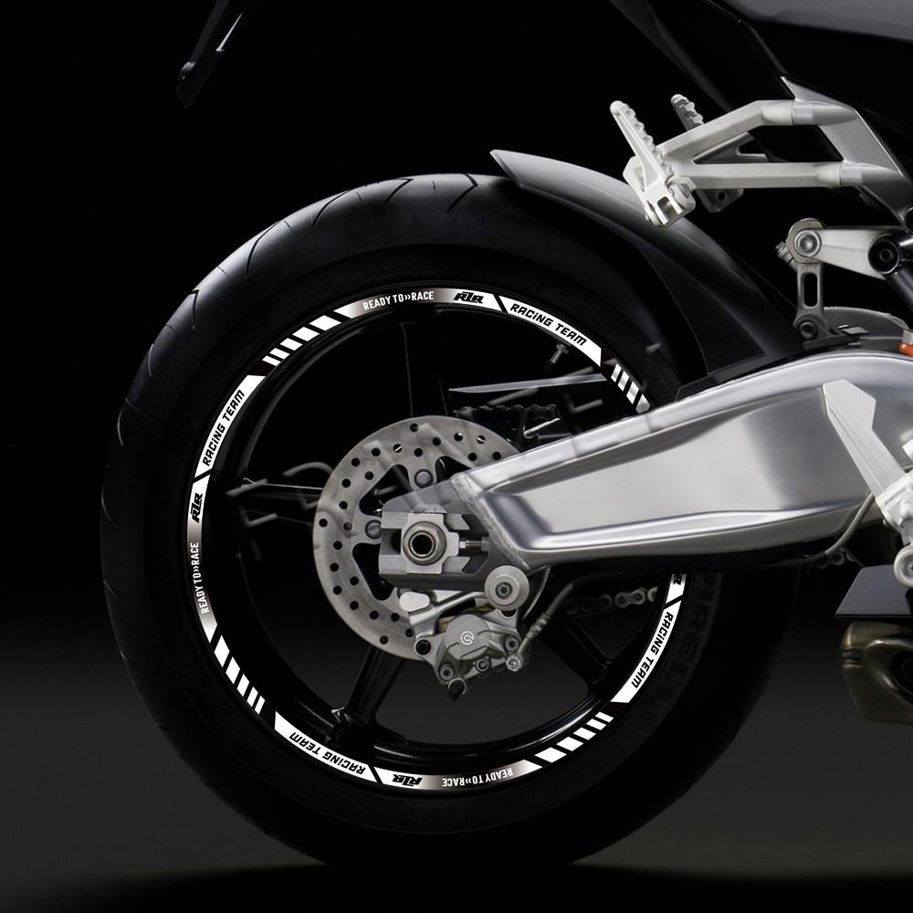 KTM Duke Motorcycle Wheel Sticker 17 Inch Rim Stripe Tape READY TO RACE ...