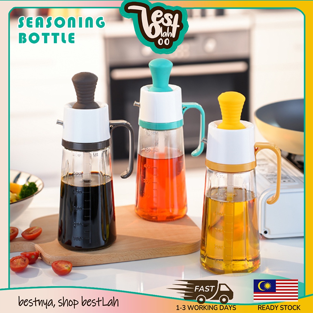 Buy Glass Olive Oil Bottle With Silicone Brush and Dispenser