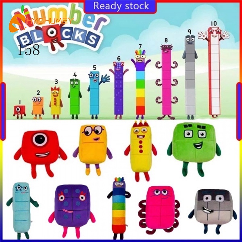 36cm Cartoon Numberblocks Plush Doll Educational Stuffed Toys Number Blocks Children Toys Kids