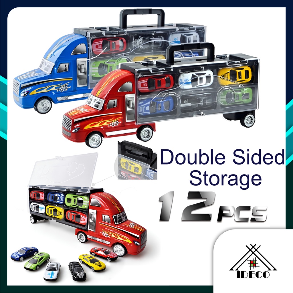 iDECO™ Container Truck Toy Lorry Cars 12 Alloy Car Model For Kids Baby ...
