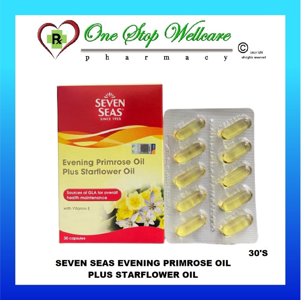 SEVEN SEAS EVENING PRIMROSE OIL PLUS STARFLOWER OIL 30'S / 3X30'S (EXP08/2024) Shopee Malaysia