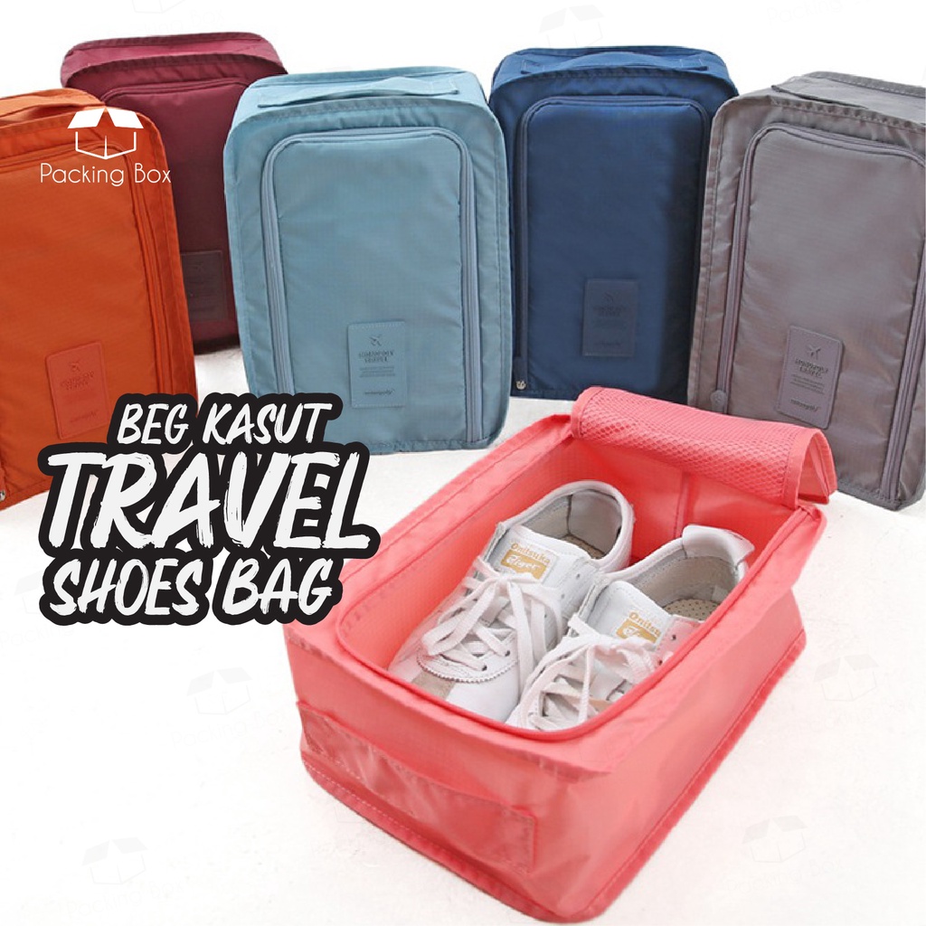 PKB Waterproof Travel Shoes Pouch Bag Nylon Mesh Light Weight Organizer ...
