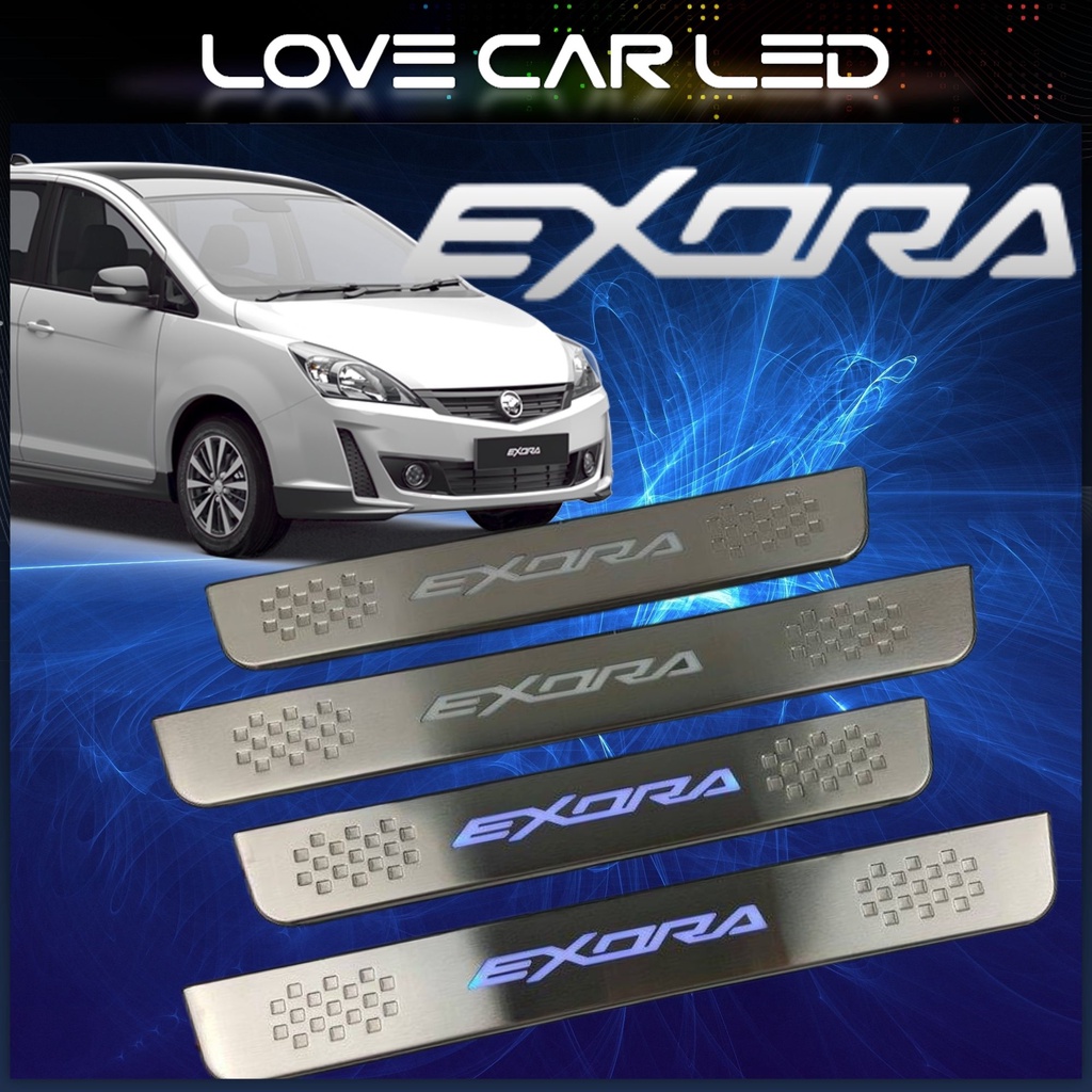 Proton Exora Side Steel Plate/Door Side Step With Led Blue | Shopee ...