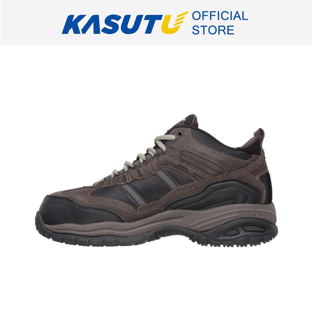 Skechers Men Work Soft Stride Canopy Slip Resistant Safety Boots Kasut U 77027 Kasut Keselamatan But