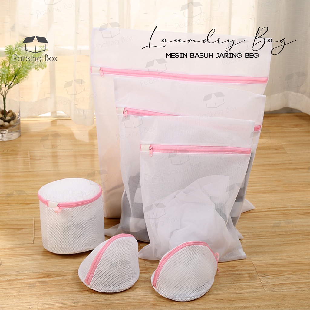 3 X Washing Mesh Bag 30x40cm Net Laundry Washing Machine Safe Use Bag Delicate Wash Netted Bag: Laundry Bags