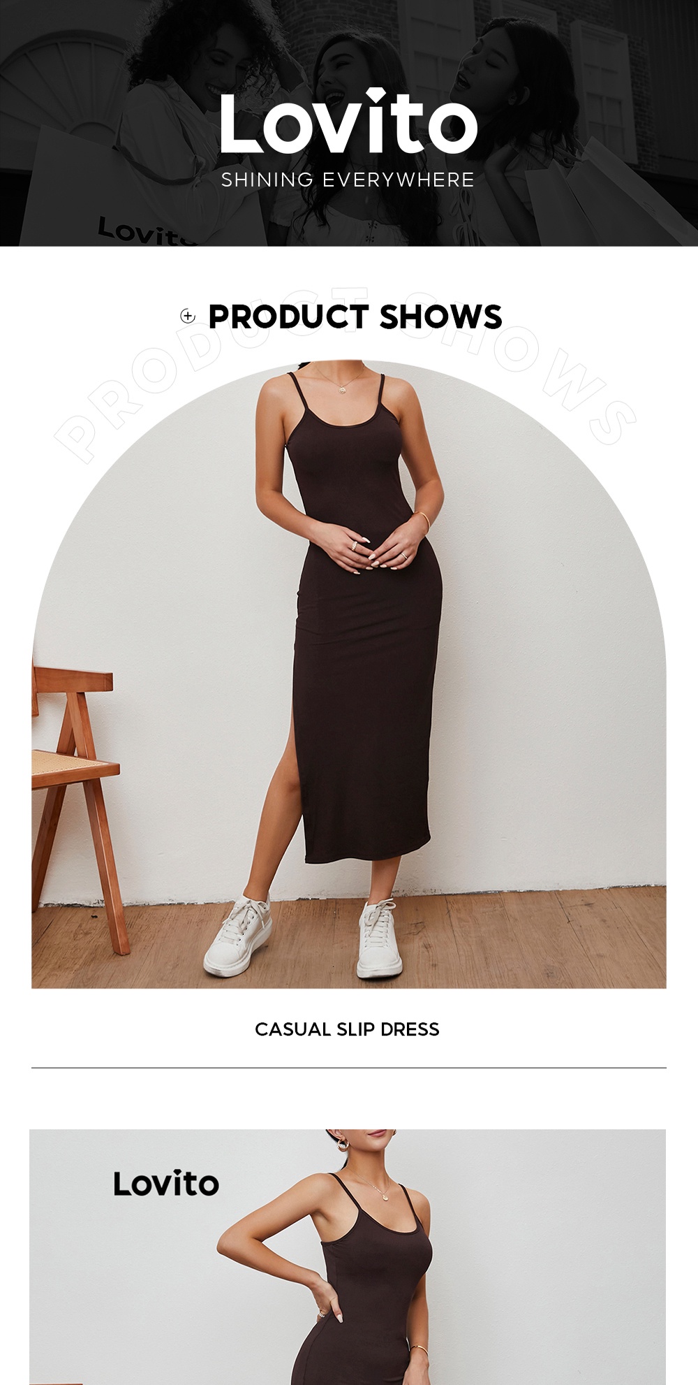 Simple black slip sales dress